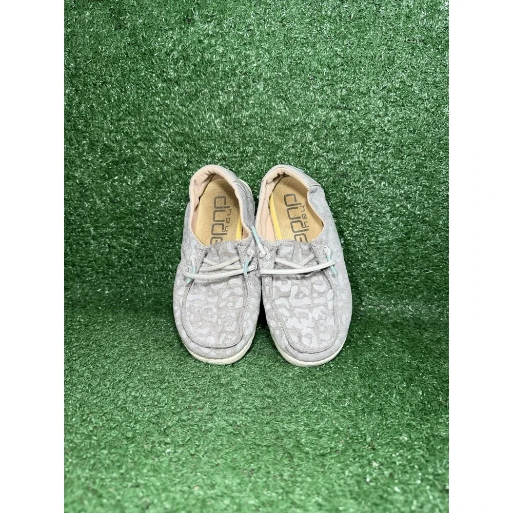 Hey Dude Wendy Toddler Size 11C Grey White‎ Walking Shoes Comfy Loafer Slip On
